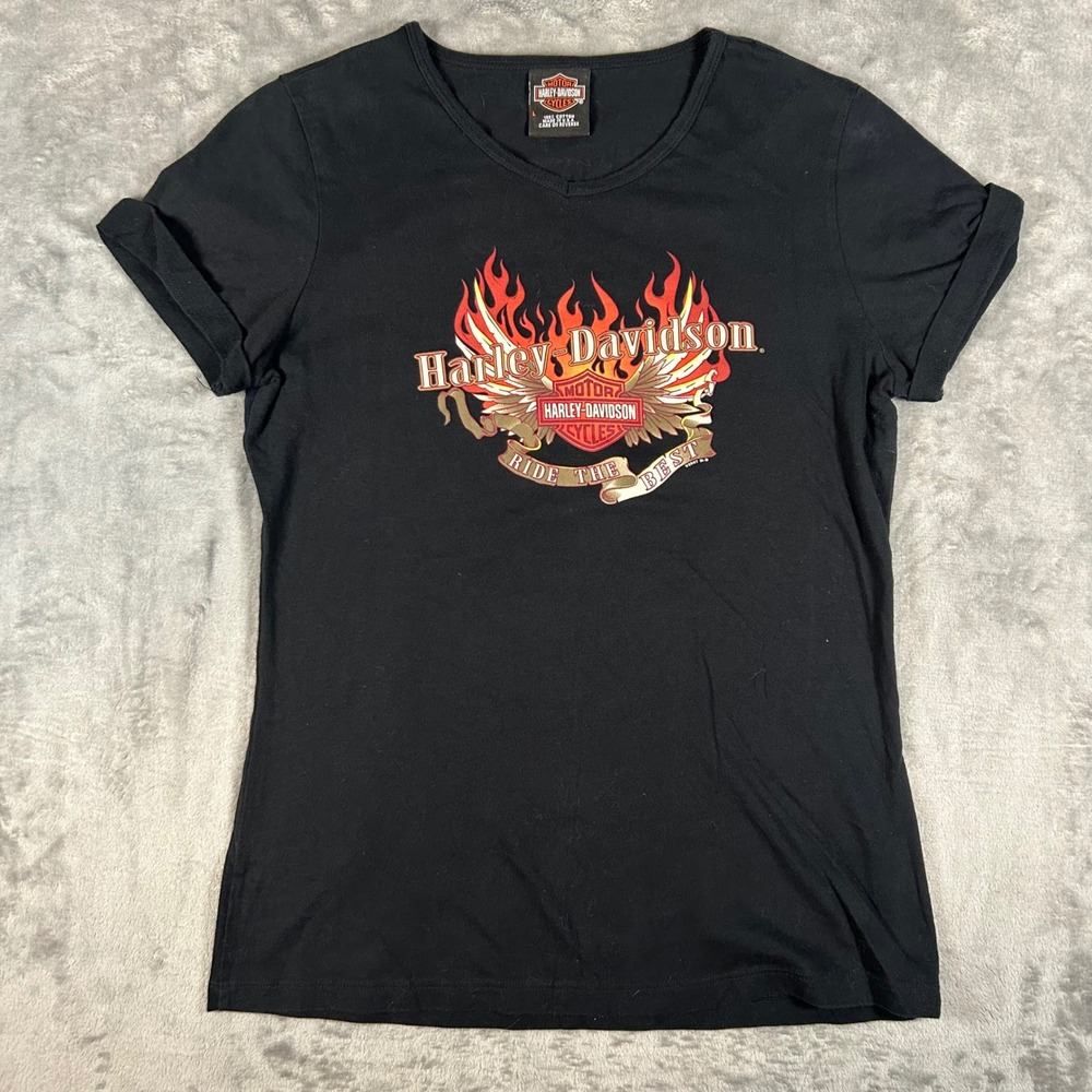 Harley-Davidson Ride the Best Graphic T-Shirt Black Kutter Janesville WI Large